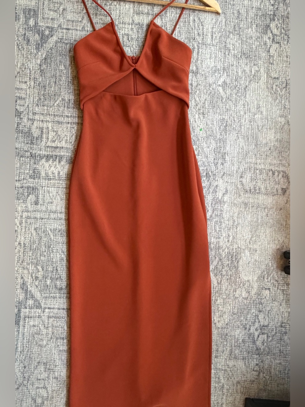bec + bridge Rust Strapless Midi Dress US size 4